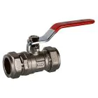 CxC Compression Lever Ball Valve 1inch - Nickel Plated