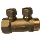 Manifold 2 Port 3/4x 1/2 