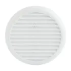 Louvre Round Wall Vent with Flyscreen 80-150mm - White