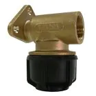 Philmac 3G Brass Wall Plate Elbow - 25 mm x 19.05 mm