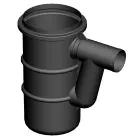 Road Gully 50L 375mm x 750mm  PVC - Black