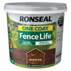Ronseal One Coat Fence Life Fence Paint - 5 L  / Medium Oak