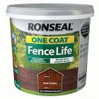 Ronseal One Coat Fence Life Fence Paint - 5 L / Red Cedar