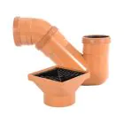 Complete Sewer Adjustable Gully Trap 110mm 3pcs bagged