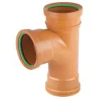 Sewer T 90 Degree Triple Socket - 110mm