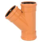 Sewer Y 45 Degree Triple Socket - 110mm