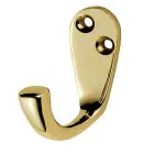 Single Coat Hook Brass  (Pair)