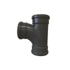 Black Soil Tee 90 Degree Triple Socket - 110mm