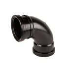 Black Soil Bend 90 Degree Double Socket - 110mm 