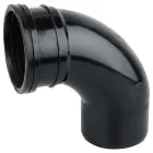 Black Soil Bend 90 Degree Single Socket - 110mm 
