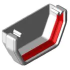 Freeflow Square Gutter External Stopend - White