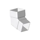 Freeflow Square Downpipe Offset Bend 112 Degree - White 