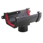 Freeflow Square Gutter Running Outlet - Black