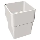 Freeflow Square Downpipe Socket - White