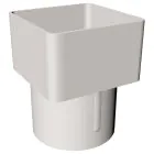 Freeflow Square to Round Downpipe Adaptor - White