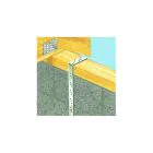 Bat Metalwork Vertical Restraint Standard Strap with 1 Bent - 600 mm
