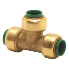 Tectite Push Fit Brass Tee Piece - 19.05 mm x 12.70 mm x 12.70 mm