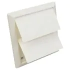 Wall Vent Square with Flap 100mm White