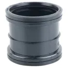 Black Soil Double Socket Repair Coupler - 110mm 