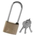 Tessi Long Shackle Solid Brass Padlock - 40 mm