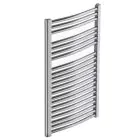 Heated Towel Rail Chrome Curved 1200x500
