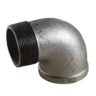 Galvanised Elbow 1/2 90 Deg Male & Female