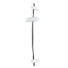 Triton Lucas Curved Shower Riser Rail - 530 mm / Chrome