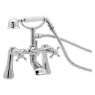 Tudor Pillar Mounted Bath Shower Mixer - Chrome