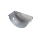 Half Round Stopend 6inch - Black