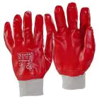 Fully Coated Knitwrist Glove - L / Red