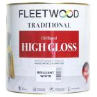 Fleetwood Traditional High Gloss Paint - 2.50 L / White