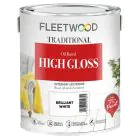 Fleetwood Traditional High Gloss Paint - 5 L / White