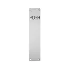 Steelworx Push Finger Plate - 300mm x 75mm / Satin Stainless Steel