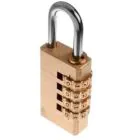 Tessi Brass Programmable Combination Padlock 50mm