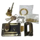 Tessi Traditional Nightlatch - Antique Brass