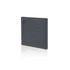 Wall Grille With Flyscreen 100mm Black (Round Connection)