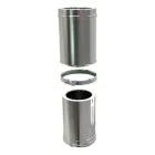 Pellet Twin Wall Adjustable Pipe 340-490mm 80mm