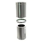 Pellet Twin Wall Adjustable Pipe 340-490mm 100mm