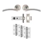 Sines Latch Ultimate Door Pack - Satin Nickel  >  Polished Chrome