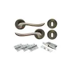 Verdun Lever on Rose Door Pack - Florentine Bronze