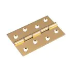 Double Steel Washered Butt Hinge - Polished Lacquered
