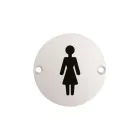 Door Disc Female Symbol Satin Stainless Steel