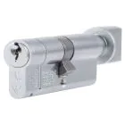 MPx6 Euro Cylinder and Turn - 70mm / Satin Chrome