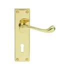 Victorian Scroll Lever On Backplate - Polished Chrome