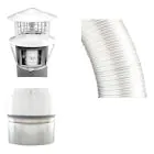 SHL Flue Kit 5 x 9m C/W New Pot Hanging Anti Bird/Rain Cowl 