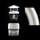 SHL Flue Kit 6 x 6m C/W New Pot Hanging Anti Bird/Rain Cowl 