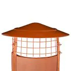 SHL Anti Bird/Rain Cowl Terracotta Stainless Steel (to fit 8)
