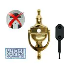 Citysafe Self Adhesive Door Knocker - PVD Gold