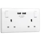 2 Gang Switched Socket with USB 3.1A