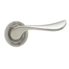 Fortessa Amalfi Lever on Rose Handle Privacy Set Satin/Polished Chrome